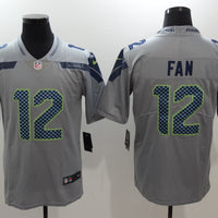Men's Seattle Seahawks 12th Fan Gray Game Team Jersey