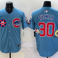 Men's Chicago Cubs Kyle Tucker #30 Light Blue Limited Player Jersey