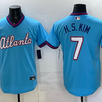 Men's Atlanta Braves Ha-Seong Kim #7 Powder Blue 2026 City Connect Stadium Jersey