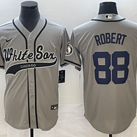 Men's Chicago White Sox Luis Robert #88 Gray Replica Player Jersey1 Joint Edition