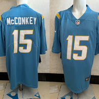 Men's Los Angeles Chargers Ladd McConkey #15 Powder Blue Player Game Jersey