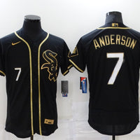 Men's Chicago White Sox Tim Anderson #7 Black Authentic Game Jersey1