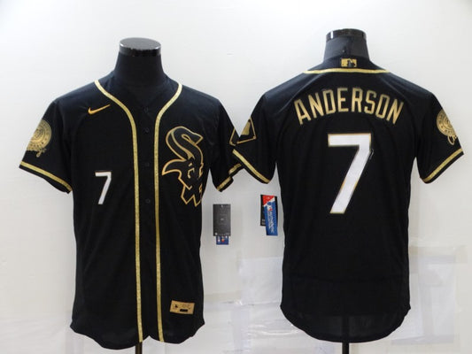 Men's Chicago White Sox Tim Anderson #7 Black Authentic Game Jersey1