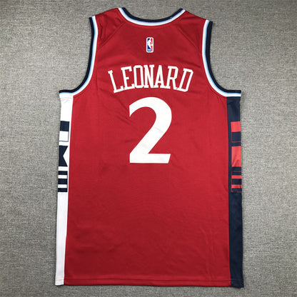 Men's LA Clippers Kawhi Leonard #2 Red Swingman Jersey1