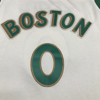 Men's Boston Celtics Jayson Tatum #0 White 2023/24 Swingman Jersey1 - City Edition