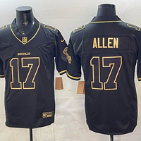 Men's Buffalo Bills Josh Allen #17 Black Game Player Jersey