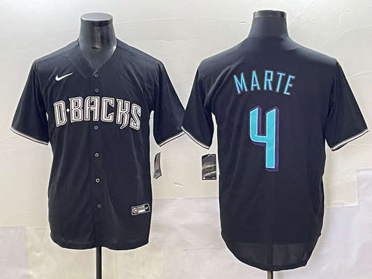 Men's Arizona Diamondbacks Ketel Marte #4 Black Player Jersey
