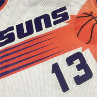 Men's Phoenix Suns Steve Nash #13 White 1996-97 Throwback Stitched Jersey1