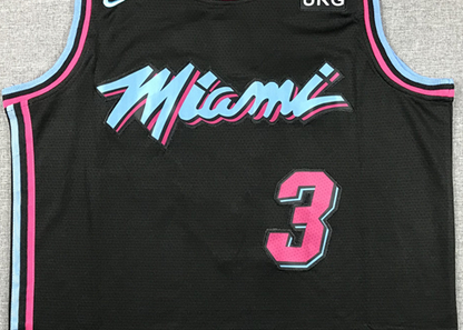 Men's Miami Heat Dwyane Wade #3 Black Swingman Player Jersey1