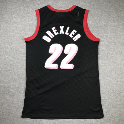 Men's Portland Trail Blazers Clyde Drexler #22 Black 1991-92 Hardwood Classics Swingman Jersey1