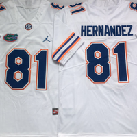 Men's Florida Gators Aaron Hernandez #81 White Player Game Jersey
