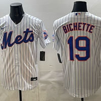 Men's New York Mets Bo Bichette #19 White Home Replica Jersey