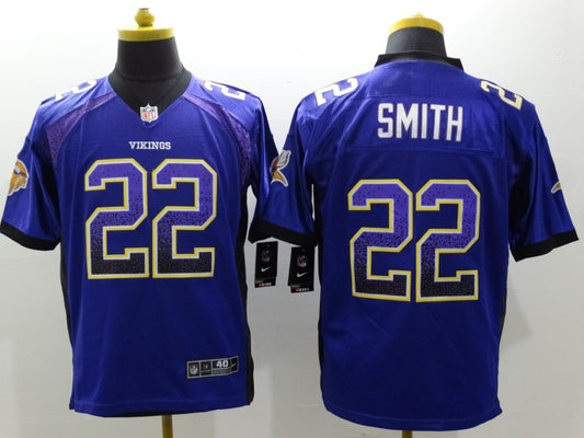 Men's Minnesota Vikings Harrison Smith #22 Purple Player Game Jersey1