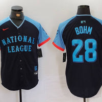 Men's National League Alec Bohm #28 Navy 2024 MLB All-Star Game Limited Player Jersey1