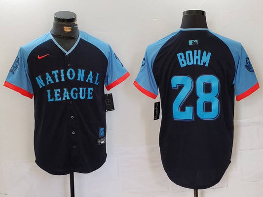 Men's National League Alec Bohm #28 Navy 2024 MLB All-Star Game Limited Player Jersey1