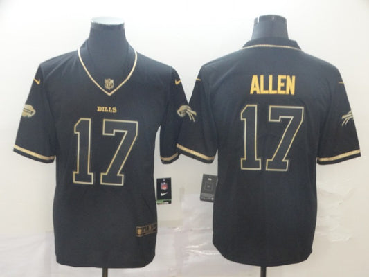 Men's Buffalo Bills Josh Allen #17 Black Alternate Player Game Jersey1