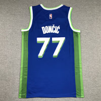 Men's Dallas Mavericks Luka Doncic #77 Blue 2022/23 Swingman Jersey1 - City Edition