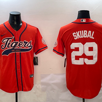 Men's Detroit Tigers Tarik Skubal #29 Orange Player Jersey1