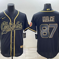 Men's Kansas City Chiefs Travis Kelce #87 Black Player Jersey1 Joint Edition