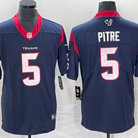 Men's Houston Texans Jalen Pitre #5 Navy Game Player Jersey1