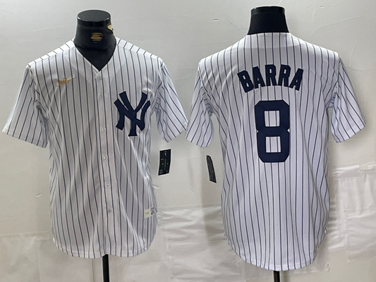 Men's New York Yankees Yogi Berra #8 White Home Cooperstown Collection Player Jersey1