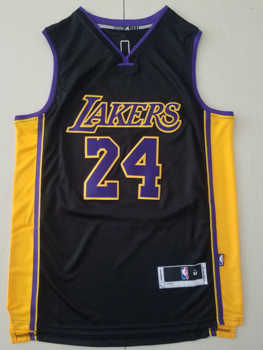 Men's Los Angeles Lakers Kobe Bryant #24 NBA Black Swingman Jersey1