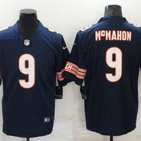 Men's Chicago Bears Jim McMahon #9 Navy Game Jersey1
