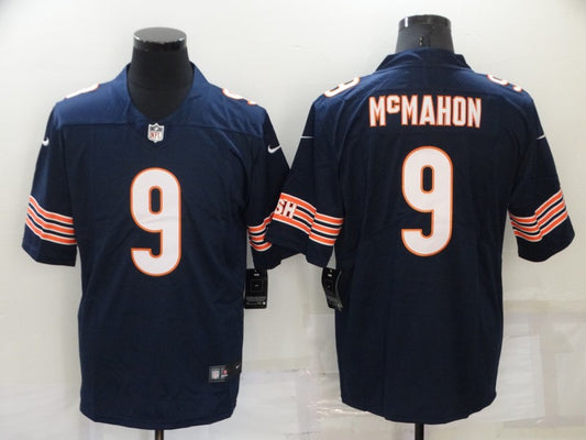 Men's Chicago Bears Jim McMahon #9 Navy Game Jersey1
