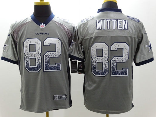 Men's Dallas Cowboys Jason Witten #82 Gray Game Jersey1