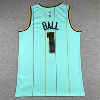 Men's Charlotte Hornets LaMelo Ball #1 Light Green 2022/23 Swingman jersey1