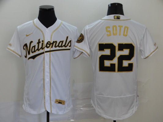 Men's Washington Nationals Juan Soto #22 White Authentic Game Jersey1