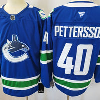 Men's Vancouver Canucks Elias Pettersson #40 Fanatics Blue Home Premium Jersey