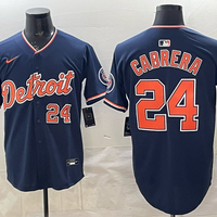 Men's Detroit Tigers Miguel Cabrera #24 Navy Alternate Stadium Jersey