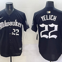 Men's Milwaukee Brewers Christian Yelich #22 Black Replica Team Jersey