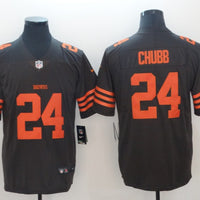 Men's Cleveland Browns Nick Chubb #24 Brown Player Game Jersey1