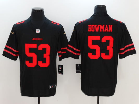 Men's San Francisco 49ers Navoro Bowman #53 Black Game Jersey1