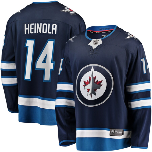 Men's Winnipeg Jets Ville Heinola #14 Navy Player Game Jersey1