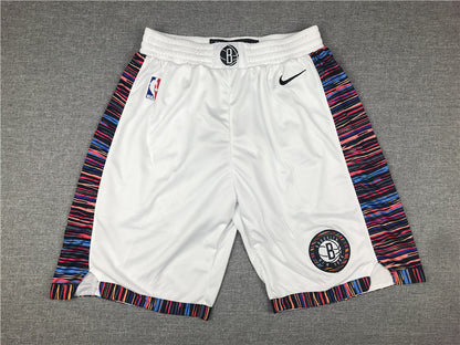 Men's Brooklyn Nets White City Edition Basketball Shorts1