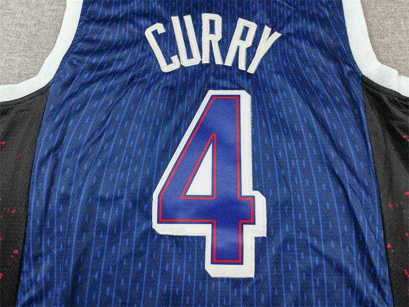 Men's 2024 USA Dream Team Stephen Curry #4 Navy Authentic Player Jersey