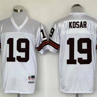Men's Cleveland Browns Bernie Kosar Mitchell & Ness White Legacy Replica Player Jersey1