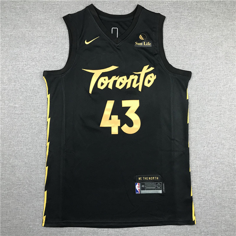 Men's Toronto Raptors Pascal Siakam Black 2020/21 Fast Break Player Jersey1