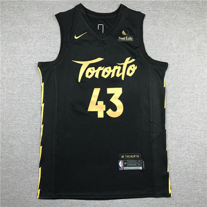 Men's Toronto Raptors Pascal Siakam Black 2020/21 Fast Break Player Jersey1