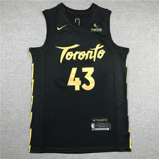Men's Toronto Raptors Pascal Siakam Black 2020/21 Fast Break Player Jersey1