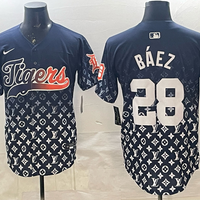 Men's Detroit Tigers Javier Baez #28 Navy Game Player Jersey
