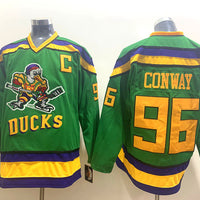 Men's Anaheim Ducks Charlie Conway #96 Green Breakaway Player Jersey1