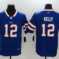 Men's Buffalo Bills Jim Kelly #12 Blue Game Jersey1