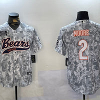 Men's Chicago Bears D.J. Moore #2 Arctic Camo 2024 Salute to Service Player Jersey1