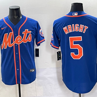 Men's New York Mets1 David Wright #5 Royal Replica Player Jersey