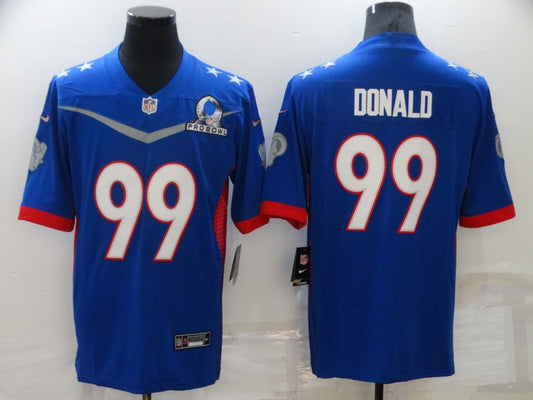 Men's Los Angeles Rams Aaron Donald #99 Blue All Star Game Jersey1