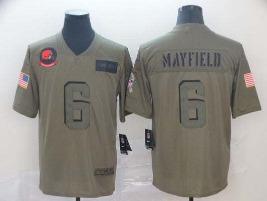 Men's Cleveland Browns Baker Mayfield Olive Limited Jersey1